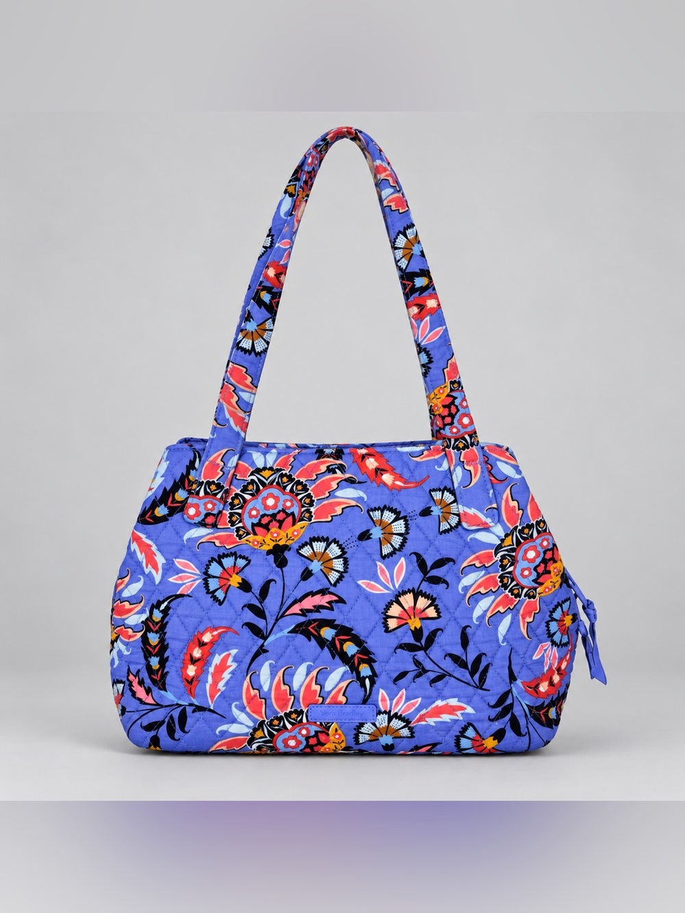 Vera Bradley Mural Garden Triple Compartment Shoulder Bag Purse Tote